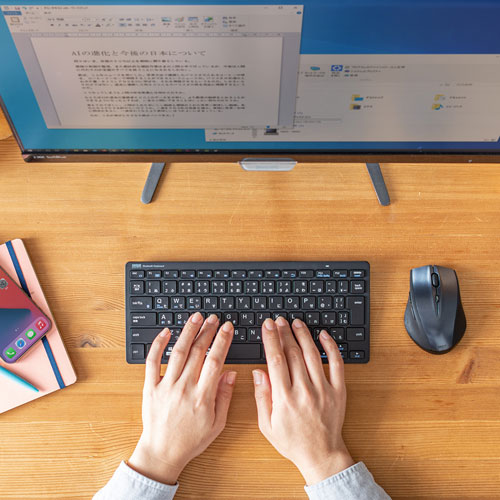 【アウトレット・中古・セール】Bluetoothスリムキーボード（抗菌仕様・薄型・コンパクト）