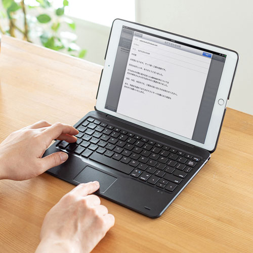 10.2インチiPad専用ケース付きキーボード（2019年発売モデル・Bluetooth・無線・パンタグラフ・タッチパッド内蔵）