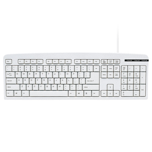 キーボード（有線・PS/2・英語・104・スタンダード・メンブレン・テンキーあり・アイボリー） SKB-E1PN サンワサプライ