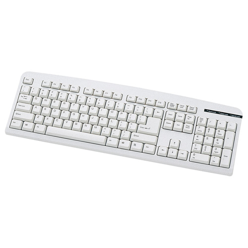 キーボード（有線・PS/2・英語・104・スタンダード・メンブレン・テンキーあり・アイボリー） SKB-E1PN サンワサプライ