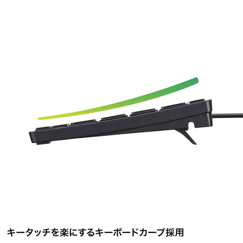 キーボード（コンパクト・有線・パンタグラフ・英語配列・USB・スリム・テンキーなし・おすすめ・ブラック） SKB-E3UN サンワサプライ