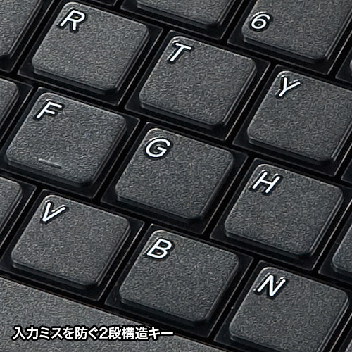 英語配列USBスリムキーボード（テンキーなし・ブラック） SKB