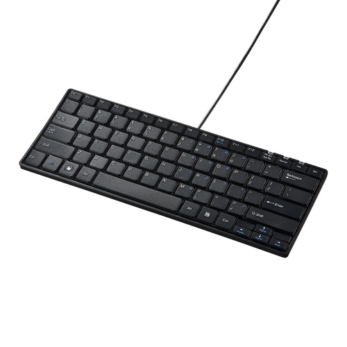 英語配列USBスリムキーボード（テンキーなし・ブラック） SKB