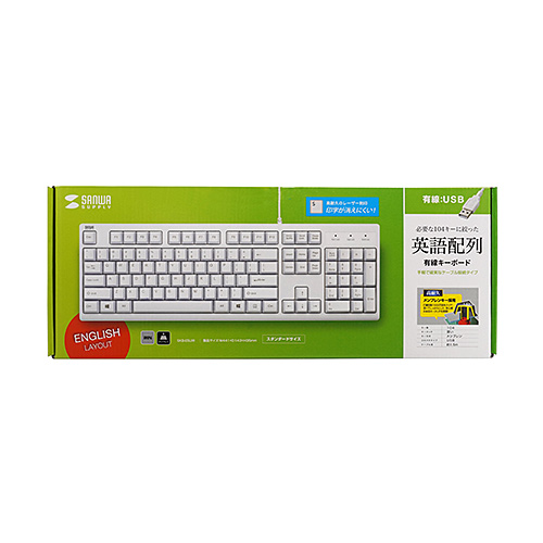 英語USBキーボード（標準英語配列104キーボード・レーザー刻印