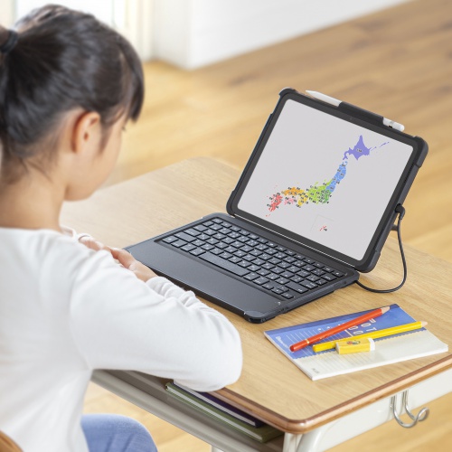 iPadケース（第10世代専用・キーボード付き・コンパクト・iPad A16・タイプCケーブル接続）SKB-IP6BK サンワサプライ | 激安通販のイーサプライ
