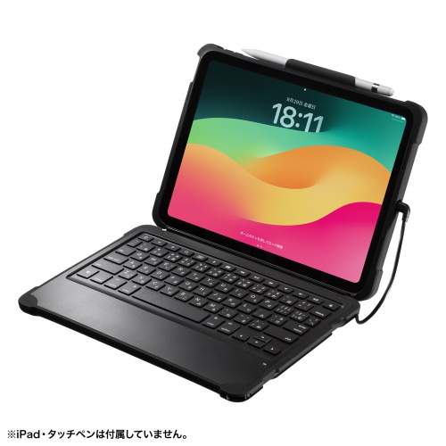 iPad 第10世代専用ケース付きキーボードタイプCケーブル接続　SKB-IP6BK