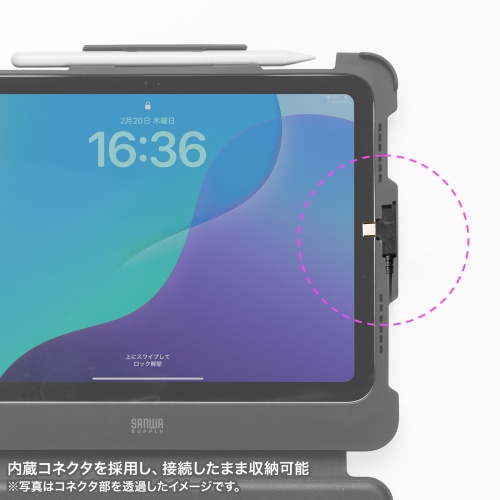 iPad 第10世代 専用ケース 一体型 キーボード（タイプC・有線接続・スタンド・耐衝撃ケース・3.5mm・充電対応・日本語配列・ペンホルダー・iPad 11インチ A16 対応・ブラック）