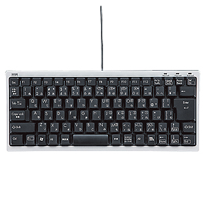 スタンダードキーボードと同じ19mmキーピッチでテンキー無しコンパクトキーボード（シルバー） SKB-KG3SV サンワサプライ