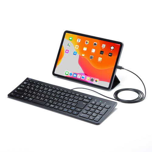 キーボード（USB Type-C・タブレット・スリム・薄型・テンキー付き・持ちはこび・iPhone15・iPhone15plus・ブラック) SKB-SL31CBK サンワサプライ