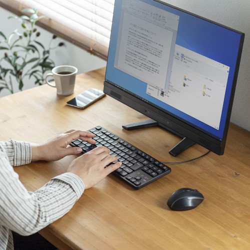 キーボード（コンパクト・メンブレン・有線・USB・テンキーなし・静音・おすすめ・ブラック） SKB-SL38BK サンワサプライ