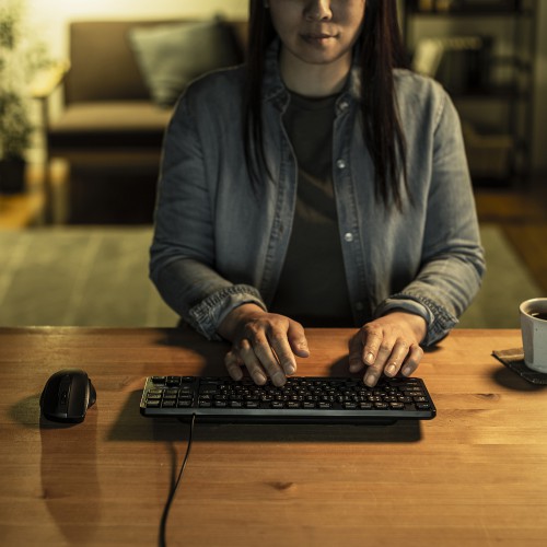 キーボード（コンパクト・メンブレン・有線・USB・テンキーなし・静音・おすすめ・ブラック） SKB-SL38BK サンワサプライ