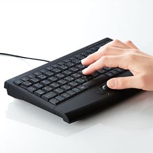 トラックボール内蔵キーボード（USB・コンパクト）