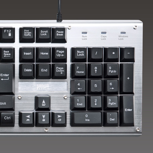 キーボード（USB・日本語109A配列・ゲーミング機能・バックライト搭載・テンキー・おすすめ） SKB-WAR3 サンワサプライ