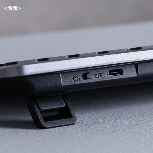 Bluetoothキーボード（USB充電式・ワイヤレス・BT＆ USB Aレシーバー・マルチペアリング・2.4GHz・日本語配列・パンタグラフ式・ブラック）