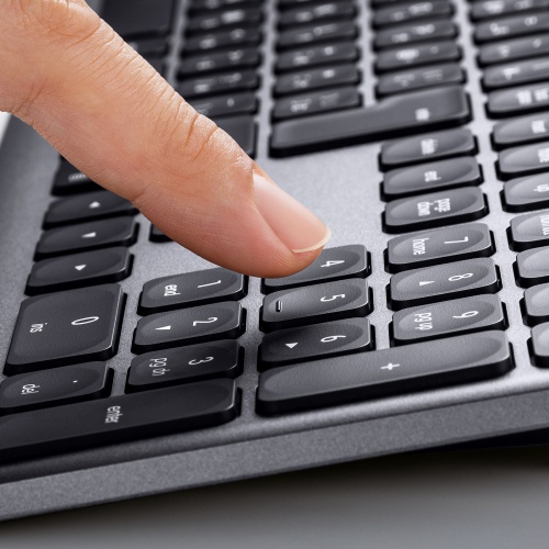 Bluetoothキーボード（USB充電式・ワイヤレス・BT＆ USB Aレシーバー・マルチペアリング・2.4GHz・日本語配列・パンタグラフ式・ブラック）