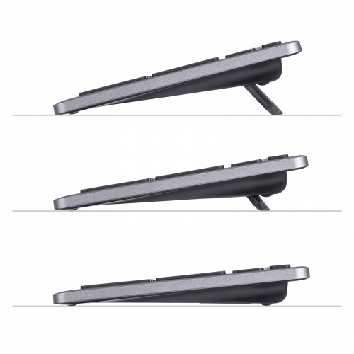Bluetoothキーボード（USB充電式・ワイヤレス・BT＆ USB Aレシーバー・マルチペアリング・2.4GHz・日本語配列・パンタグラフ式・ブラック）