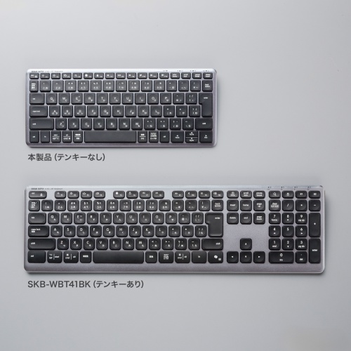 Bluetooth＋2.4Gコンボキーボード（USB充電式・ワイヤレス・BT＆ USB Aレシーバー・テンキーレス・マルチペアリング・2.4GHz・日本語配列・パンタグラフ式・コンパクト・ブラック））