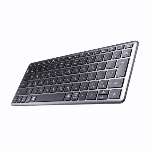 Bluetooth＋2.4Gコンボキーボード（USB充電式・ワイヤレス・BT＆ USB Aレシーバー・テンキーレス・マルチペアリング・2.4GHz・日本語配列・パンタグラフ式・コンパクト・ブラック））