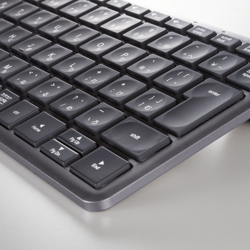 Bluetooth＋2.4Gコンボキーボード（USB充電式・ワイヤレス・BT＆ USB Aレシーバー・テンキーレス・マルチペアリング・2.4GHz・日本語配列・パンタグラフ式・コンパクト・ブラック））