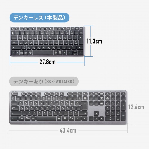 Bluetooth＋2.4Gコンボキーボード（USB充電式・ワイヤレス・BT＆ USB Aレシーバー・テンキーレス・マルチペアリング・2.4GHz・日本語配列・パンタグラフ式・コンパクト・ブラック））