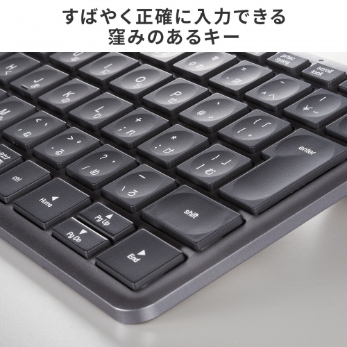 Bluetooth＋2.4Gコンボキーボード（USB充電式・ワイヤレス・BT＆ USB Aレシーバー・テンキーレス・マルチペアリング・2.4GHz・日本語配列・パンタグラフ式・コンパクト・ブラック））