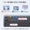Bluetooth＋2.4Gコンボキーボード（USB充電式・ワイヤレス・BT＆ USB Aレシーバー・テンキーレス・マルチペアリング・2.4GHz・日本語配列・パンタグラフ式・コンパクト・ブラック））