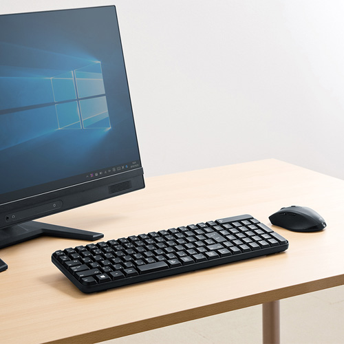 ワイヤレスキーボード（ブラック・マウス付き） SKB-WL25SETBK サンワサプライ