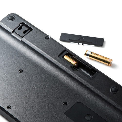 キーボード（ワイヤレス・静音・テンキー・コンパクト・メンブレン・ブラック）