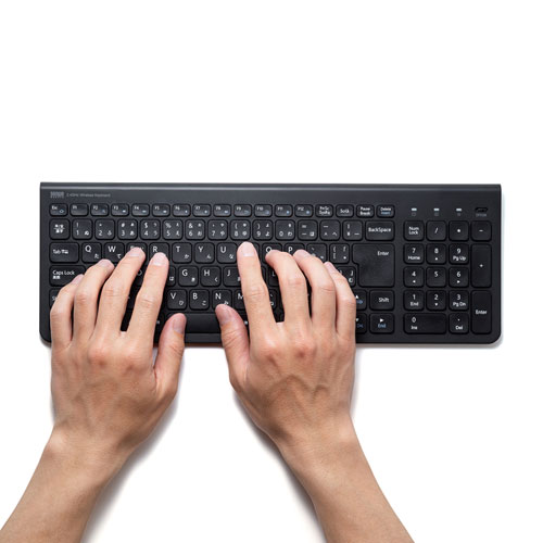 【アウトレット･訳あり・セール】ワイヤレススリムキーボード（Type-Cコネクタ・薄型・コンパクト）