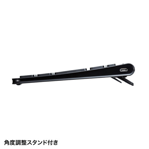 キーボード（マウス付き・無線・ワイヤレス・テンキー付き・静音・USB接続・パンタグラフ・ブラック）