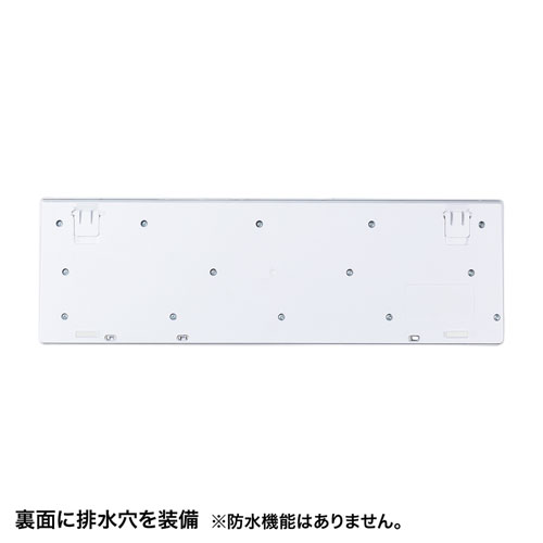 マウス付きキーボード（ワイヤレス・無線・中型・4ボタン・ブルーLED・メンブレン・ホワイト）