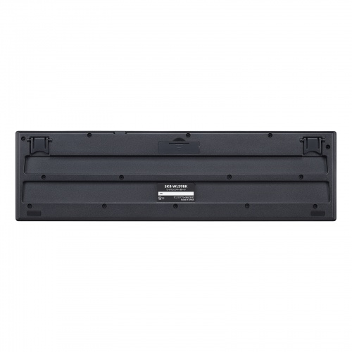 ワイヤレスキーボード（コンパクトサイズ・フルキーボード・2.4GHzワイヤレス・日本語109A配列・薄型メンブレン・電池式・ブラック）