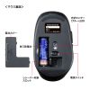 ワイヤレスキーボード マウスセット（テンキー付き・USB-C レシーバー・メンブレン・コンパクト・フルキーボード・乾電池式・Copilotキー・ブラック）