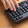 ワイヤレスキーボード マウスセット（テンキー付き・USB-C レシーバー・メンブレン・コンパクト・フルキーボード・乾電池式・Copilotキー・ブラック）