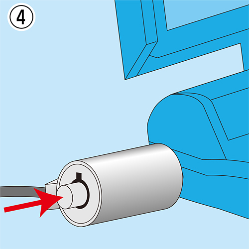 ワイヤーがカールコードで伸縮可能な、カールコードセキュリティ SL-52 サンワサプライ