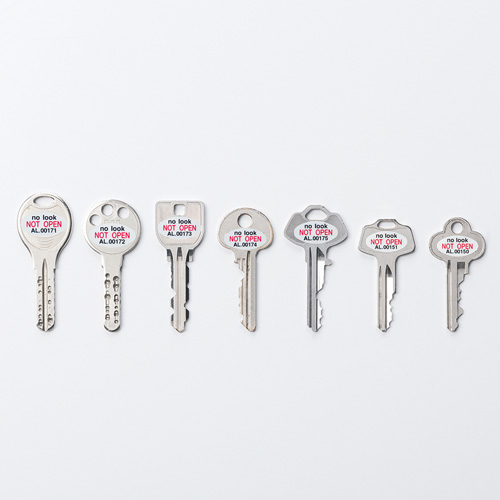 セキュリティシール（鍵複製防止・鍵・防犯・サンワサプライ・no look・NOT OPEN・AL.00385）SL-5H-5