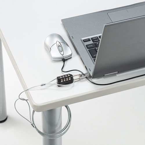 セキュリティワイヤー・ダイヤル錠（NobleWedgeスロット対応・ワイヤー径2.2㎜）