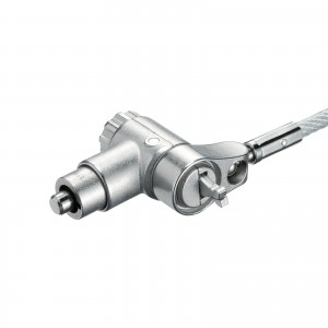 セキュリティワイヤー／3規格対応／2m／シリンダー錠／一体型