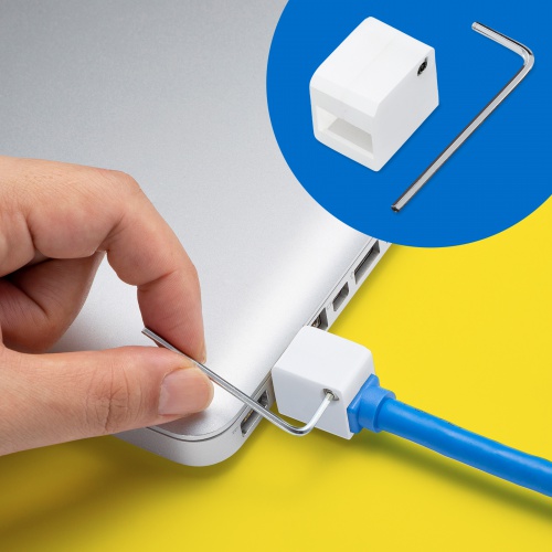 LANケーブルロック（特殊レンチタイプ･抜け止め・トラブル予防・盗難防止）