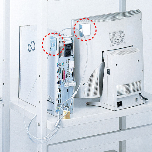 eセキュリティ（大・取付け金具のみ・防犯対策） SLE-10PN サンワサプライ