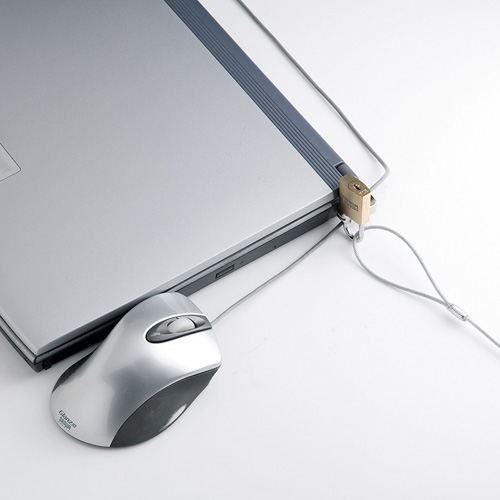 ノートパソコンなどのセキュリティスロット用、eセキュリティ（取付け部品） SLE-13P サンワサプライ