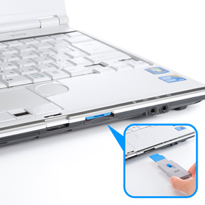 【訳あり 新品】SDカードスロット取付けセキュリティ（eセキュリティ・ブルー） ※箱にキズ、汚れあり