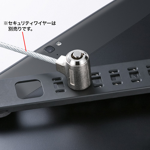 eセキュリティ(タブレット・iPad用・12.5インチまで対応・ブラック・汎用タイプ・盗難防止・防犯対策) SLE-28STB12BKN サンワサプライ