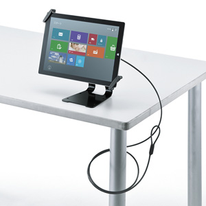 eセキュリティ（10～13インチサイズまで対応・iPad・タブレット用・ブラック・汎用タイプ・スタンド付き・防犯対策・盗難防止） SLE-31STB13BK サンワサプライ