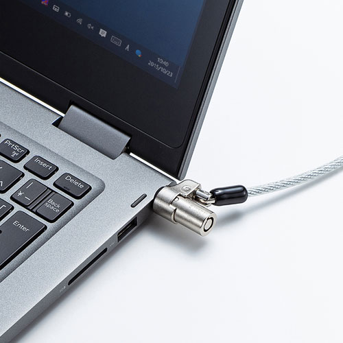 セキュリティワイヤー｜ロック・PC・ノーブル・薄型・シリンダ錠・統一キー