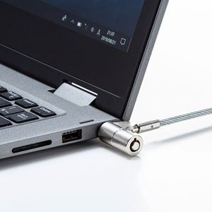 セキュリティワイヤー／ナノセーバー／シリンダ錠／一体型／超小型