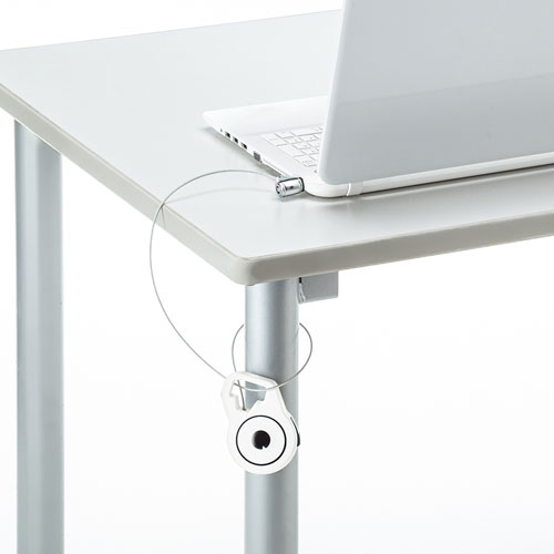 セキュリティワイヤー(シリンダ錠・巻取り式・コンパクト・3×7㎜)