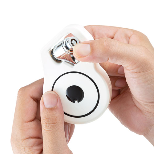 セキュリティワイヤー(シリンダ錠・巻取り式・コンパクト・3×7㎜)