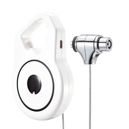 セキュリティワイヤー(シリンダ錠・巻取り式・コンパクト・3×7㎜)