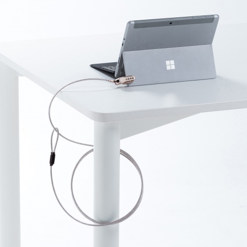 Surface用セキュリティワイヤー（ダイヤル錠タイプ・盗難防止・4桁・2m）